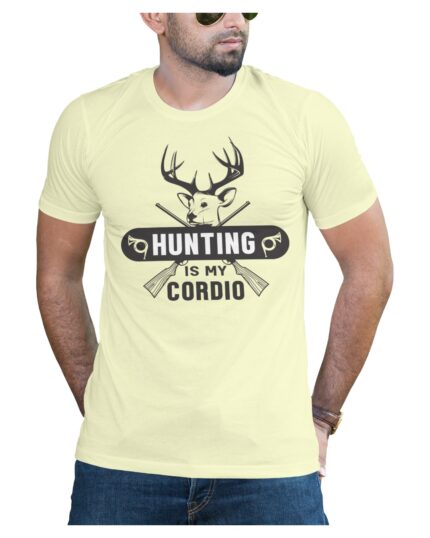 Funny Hunting Workout Light Green T-Shirt for Active Days
