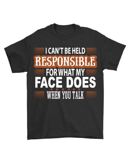 Expressive Face Cotton T-Shirt for Humorous Moments