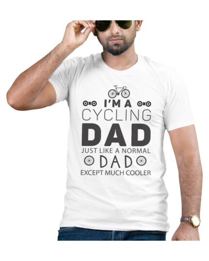Cycling Dad Cotton T-Shirt with Cool Message