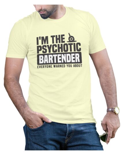 Funny Cotton T-Shirt for Bartenders Who Love Jokes and Chilled Vibes