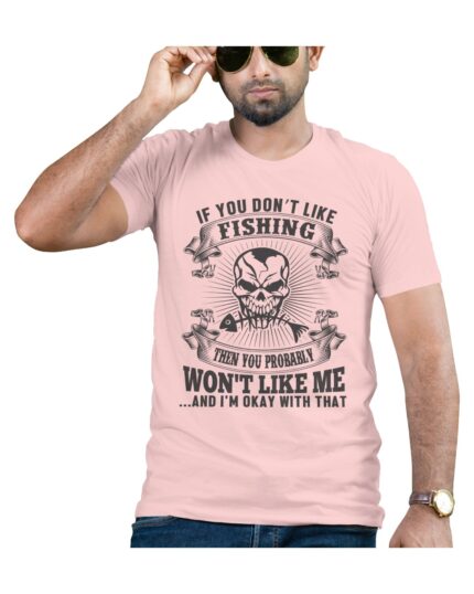 Pink Skull Fishing T-Shirt for Anglers Who Love Cool Designs
