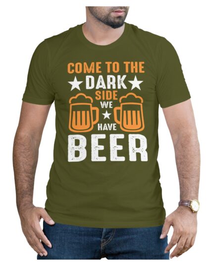 Funny Beverage Mug Print T-Shirt, Perfect for Social Outings and Fun