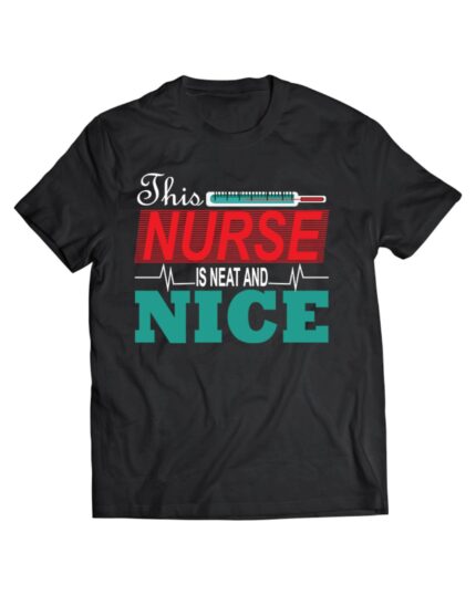 Black Cotton T-Shirt for Proud Nurses to Wear Daily
