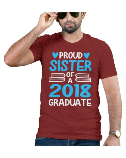 Maroon Cotton T-Shirt for Sisters of Graduates