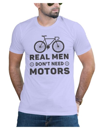 Light Purple Cotton T-Shirt for People Who Love Road Cycling