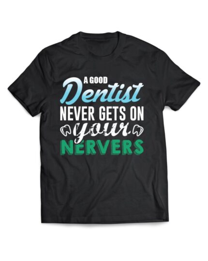 Cool Black T Shirt for Dentists and Fans Cotton Round Neck Half Sleeve Tee with Funny Dental Design Perfect Casual Wear