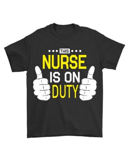 Black Cotton T-Shirt for Nurses Who Work with Dedication