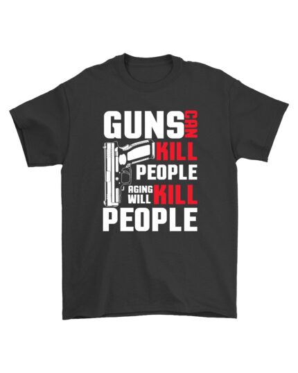 Guns Versus Time Funny Pro-Gun Rights Statement Tee