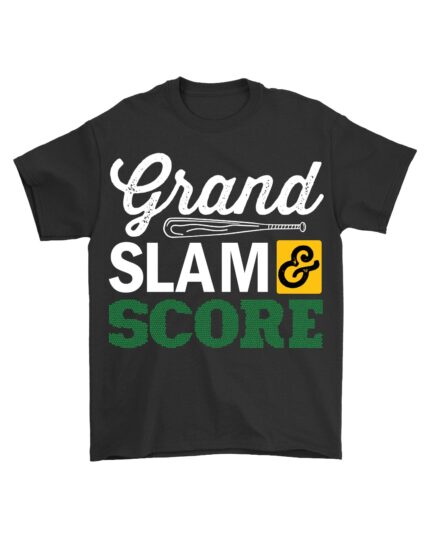 Cool Sports Fan T-Shirt with Grand Slam Baseball Graphic