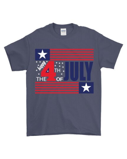 Navy Blue Tee with Stars and Stripes for Patriotic Vibes