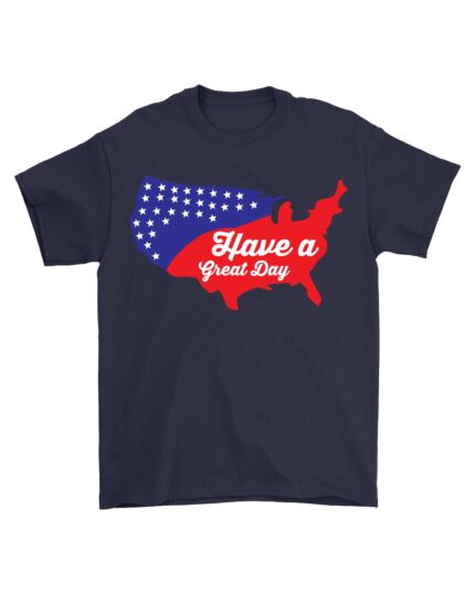 USA Map Navy Blue Tee for Everyday Patriotism