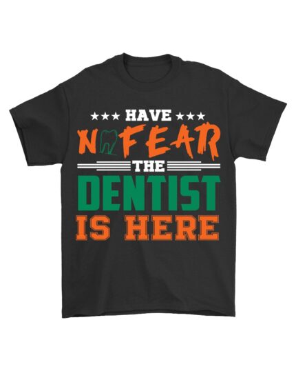 Funny Dentist Black Tee for Tooth Experts and Fans